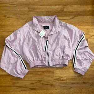 Love Tree Light Purple Cropped Track Jacket Size Medium NWT